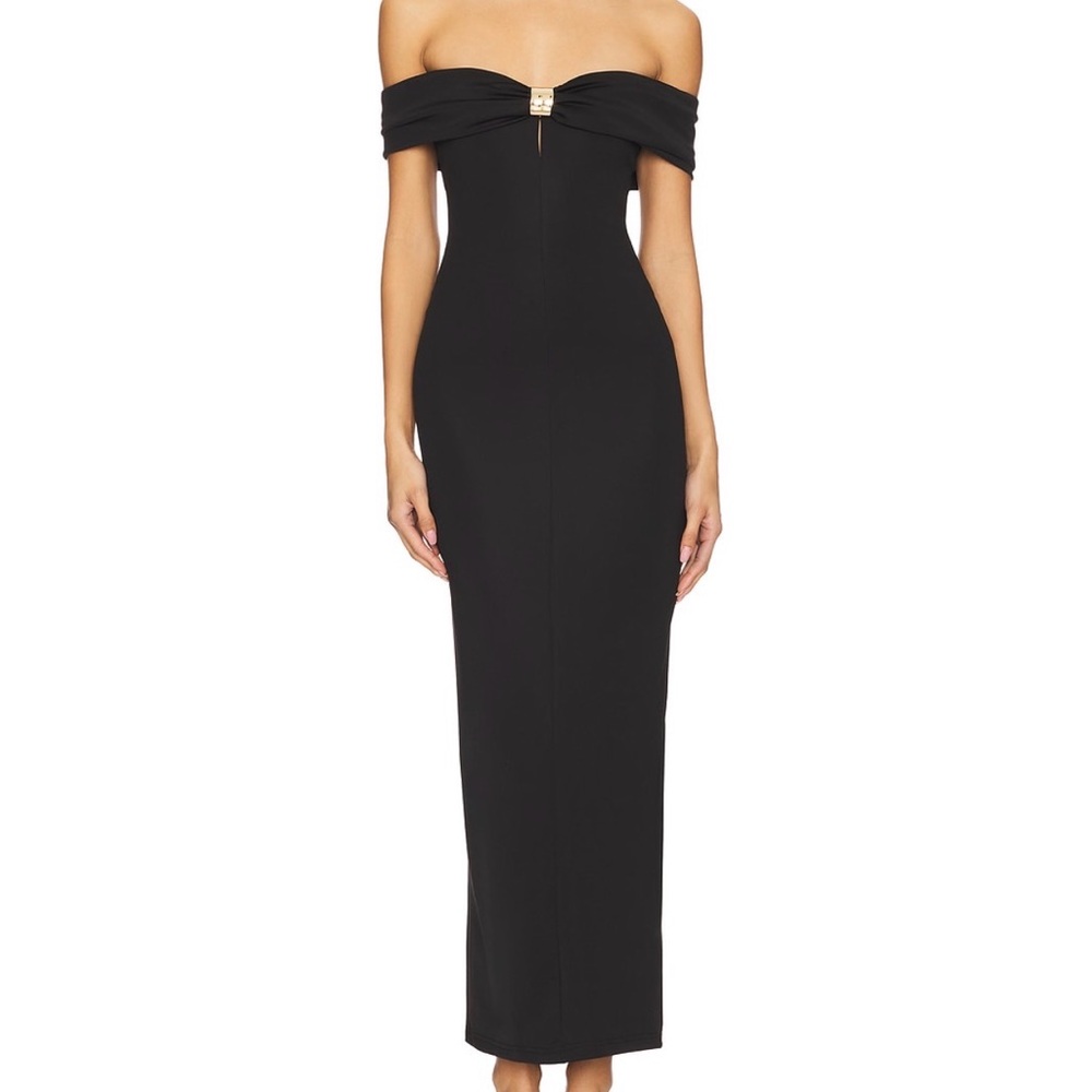 Superdown Blake Off Shoulder Gown in Black - Size M